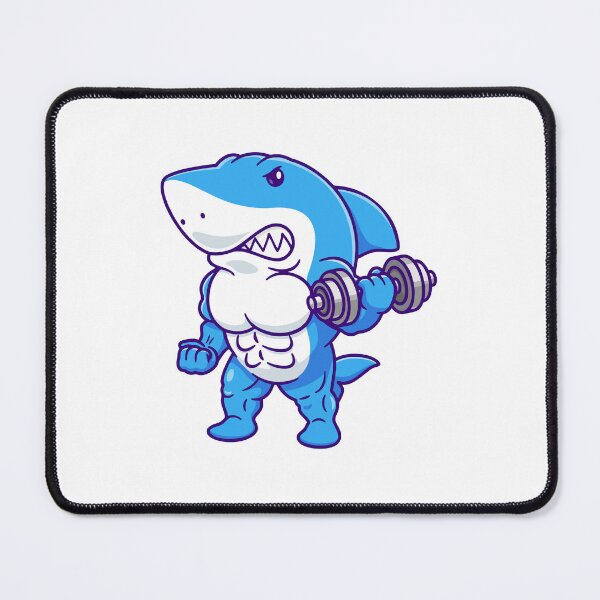 Item preview, Strong Gym Shark Muscle Bodybuilding Illustration designed and sold by odaignea.