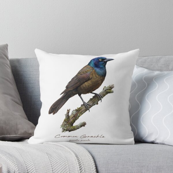 Item preview, Common Grackle on Mossy Branch designed and sold by Takeda-art.