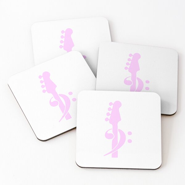 Item preview, Bass Clef Bass Neck Pink designed and sold by Ukulaliens.