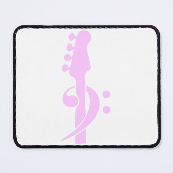 Item preview, Bass Clef Bass Neck Pink designed and sold by Ukulaliens.