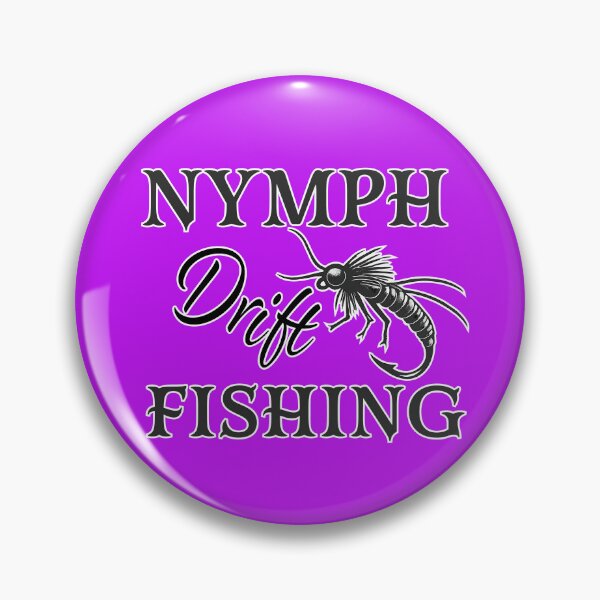 Item preview, Fly fishing illustration "Nymph drift fishing" text & stonefly nymph. designed and sold by Art-Horizon.