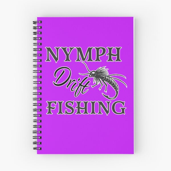 Item preview, Fly fishing illustration "Nymph drift fishing" text & stonefly nymph. designed and sold by Art-Horizon.