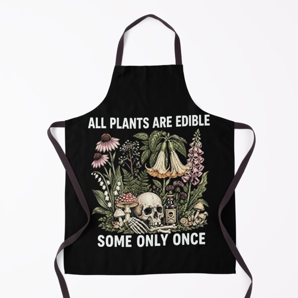 Item preview, All Plants Are Edible Some Only Once - Dark Cottagecore Botanical Skull Art designed and sold by haitrieuic96.