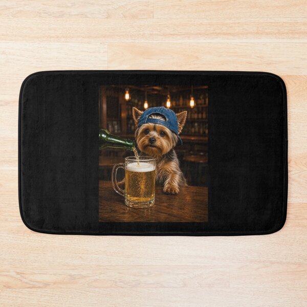 Item preview, Yorkie Drinking Beer designed and sold by zoes-ink.