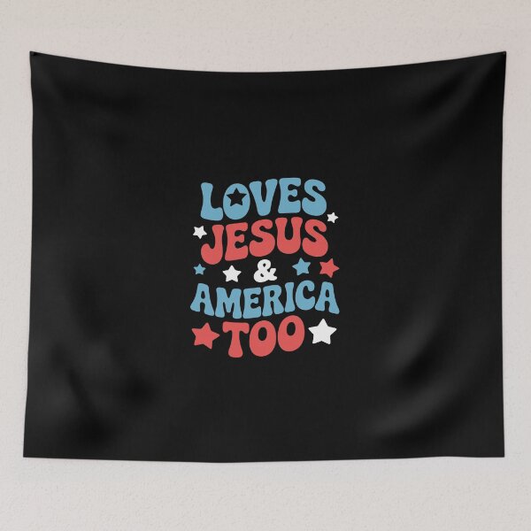 Item preview, loves jesus and america too, designed and sold by jkrphoto.