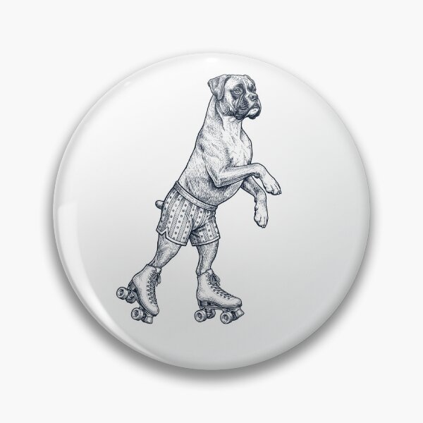 Item preview, Vintage Boxer Dog Roller Skate Dog Mom Dad Lover designed and sold by TerryConnells.