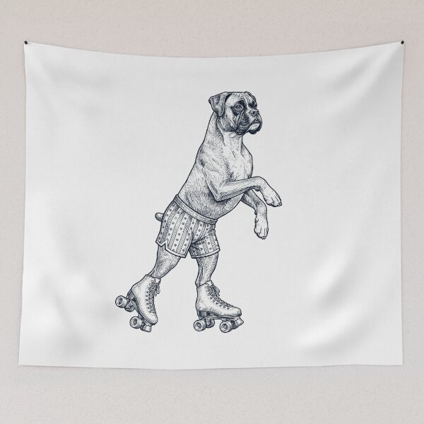 Item preview, Vintage Boxer Dog Roller Skate Dog Mom Dad Lover designed and sold by TerryConnells.