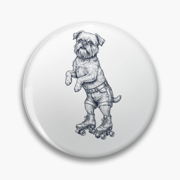 Item preview, Vintage Brussels Griffon Roller Skate Dog Mom Dad Lover designed and sold by TerryConnells.