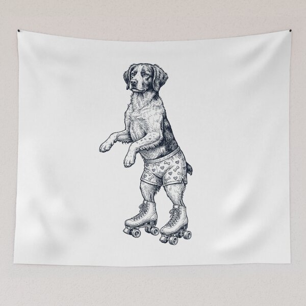 Item preview, Vintage Brittany Roller Skate Dog Mom Dad Lover designed and sold by TerryConnells.