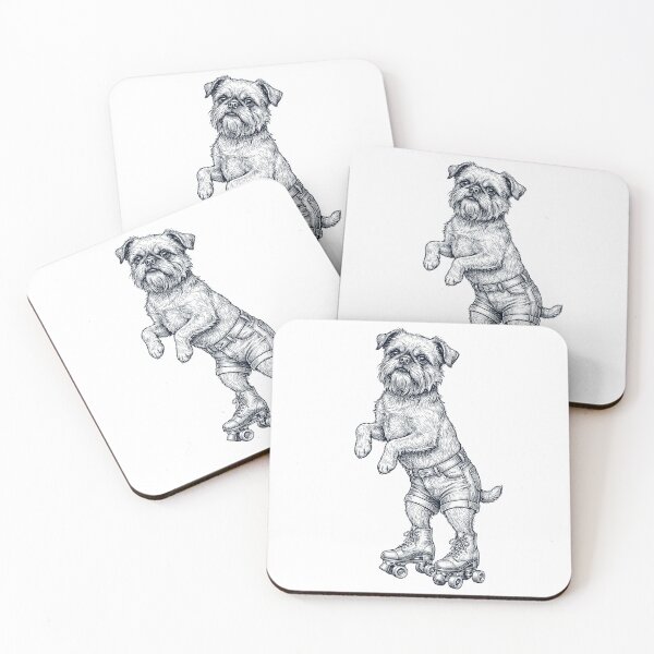 Item preview, Vintage Brussels Griffon Roller Skate Dog Mom Dad Lover designed and sold by TerryConnells.