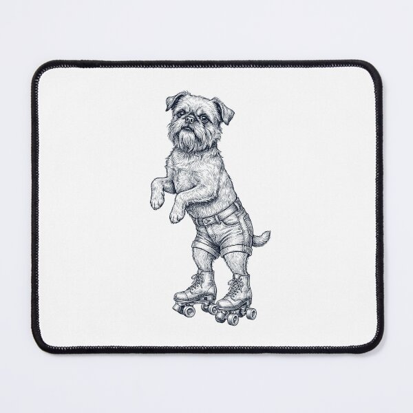 Item preview, Vintage Brussels Griffon Roller Skate Dog Mom Dad Lover designed and sold by TerryConnells.