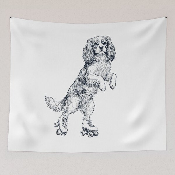 Item preview, Vintage Cavalier King Charles Spaniel Roller Skate Dog Mom Dad Lover designed and sold by TerryConnells.