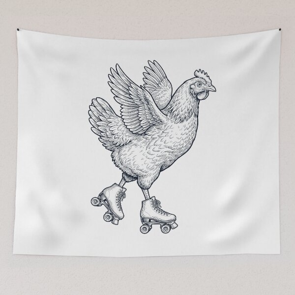 Item preview, Vintage Chicken Roller Skate Animal Lover designed and sold by TerryConnells.