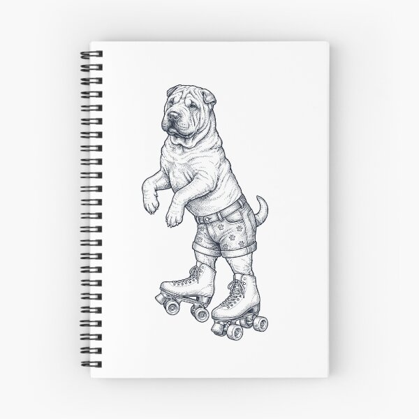 Item preview, Vintage Chinese Shar Pei Roller Skate Dog Mom Dad Lover designed and sold by TerryConnells.