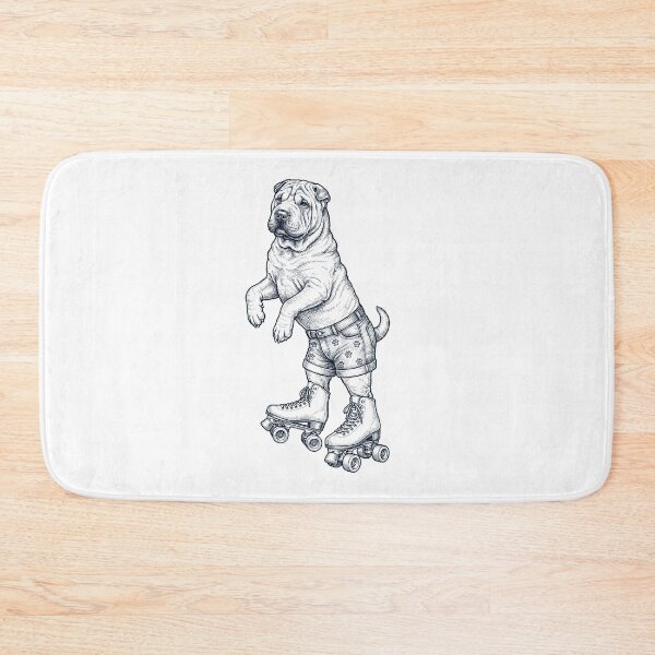 Item preview, Vintage Chinese Shar Pei Roller Skate Dog Mom Dad Lover designed and sold by TerryConnells.