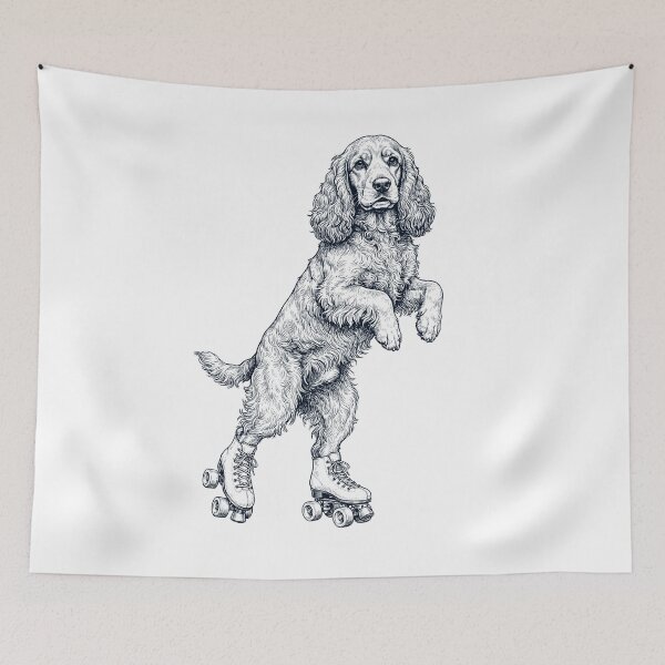 Item preview, Vintage Cocker Spaniel Roller Skate Dog Mom Dad Lover designed and sold by TerryConnells.