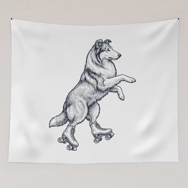 Item preview, Vintage Collie Roller Skate Dog Mom Dad Lover designed and sold by TerryConnells.