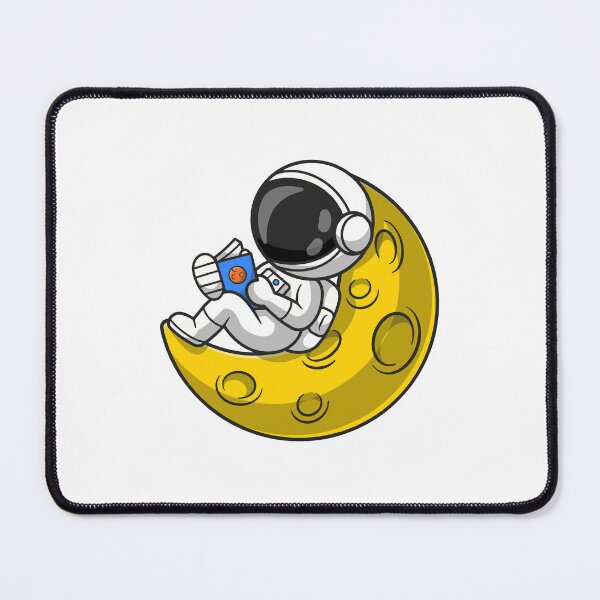 Item preview, Astronaut Reading Book on the Moon Crescent designed and sold by odaignea.