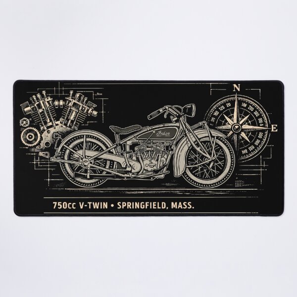 Item preview, Indian Scout 101 Series 1928 V-Twin Sidevalve Engine Design designed and sold by EdGraphy.