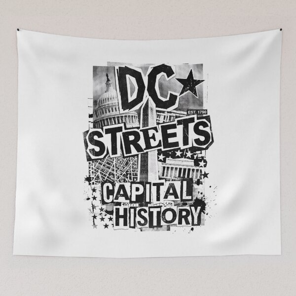 Aperçu de l'œuvre DC rues capitale histoire Washington DC Grunge Design créée et vendue par Fenay Designs.