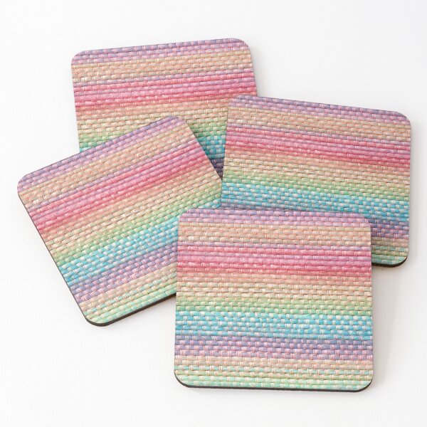 Item preview, Small Pastel Rainbow Woven Vertical Stripe Photo Texture designed and sold by DigitaICraft.