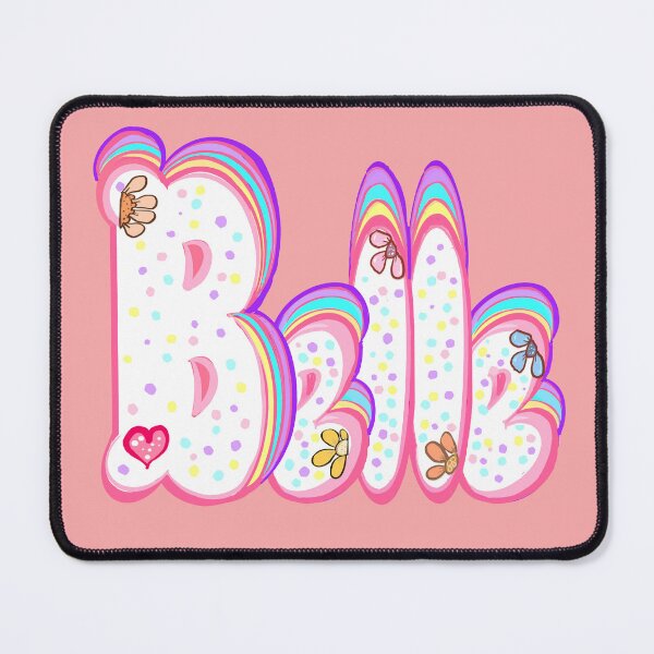 Item preview, Belle The Top 10 best personalized gifts Isabel Isabella Izabel bubble letters with floral candy sprinkles pastel colors personalised Graffiti name Belle designed and sold by Artonmytee.