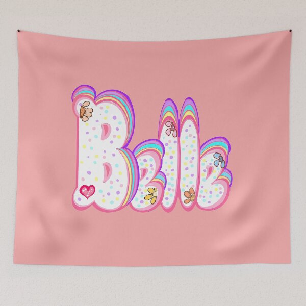 Item preview, Belle The Top 10 best personalized gifts Isabel Isabella Izabel bubble letters with floral candy sprinkles pastel colors personalised Graffiti name Belle designed and sold by Artonmytee.