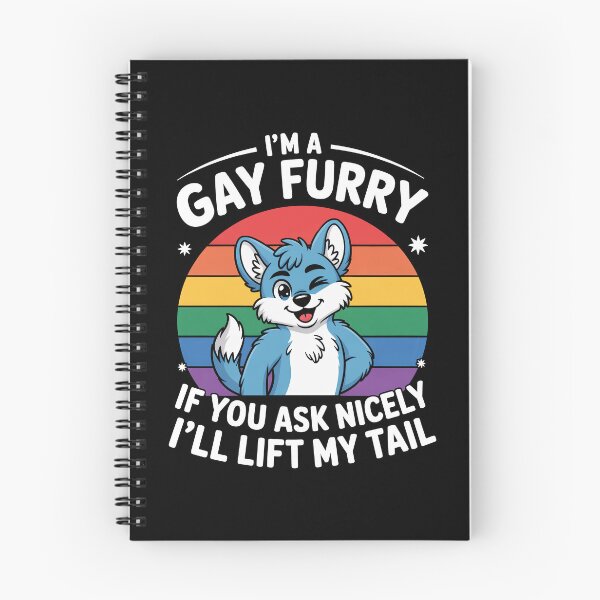 Item preview, I'm A Gay Furry If You Ask Nicely I'll Lift My Tail Furry Fandom Gay Pride designed and sold by Say It With Ink.
