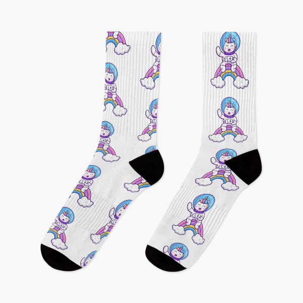 Item preview, Cute Unicorn Astronaut Riding Rainbow in Space designed and sold by odaignea.