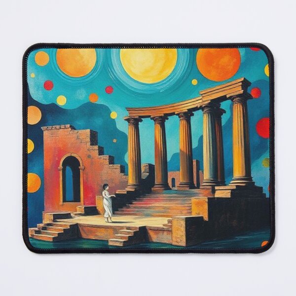 Item preview, Classical Greek Architecture on a Colorful Blue Background designed and sold by RAISC.