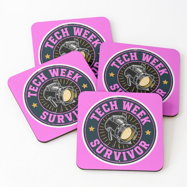 Item preview, Tech week survivor - pins stickers and tees designed and sold by Top-show-shirts.