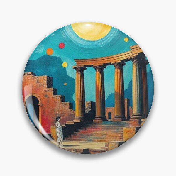Item preview, Classical Greek Architecture on a Colorful Blue Background designed and sold by RAISC.