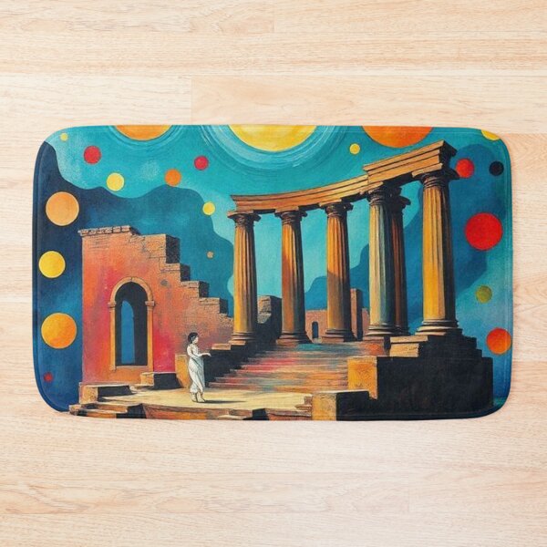 Item preview, Classical Greek Architecture on a Colorful Blue Background designed and sold by RAISC.