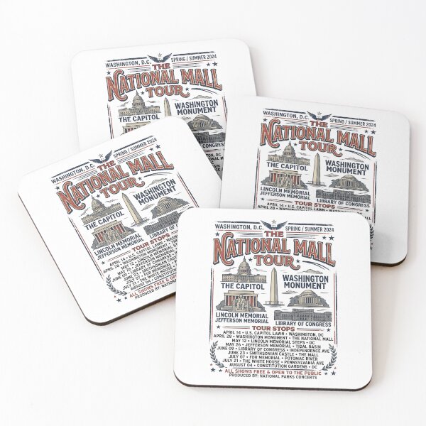 Item preview, The National Mall Tour Washington DC Landmarks Poster designed and sold by Fenay Designs.