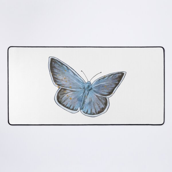Item preview, Blue Buttefly on white designed and sold by Ellen Wilberg.
