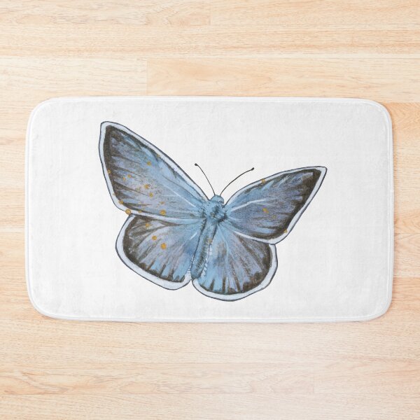 Item preview, Blue Buttefly on white designed and sold by Ellen Wilberg.