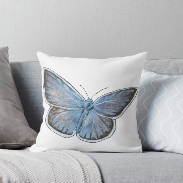 Item preview, Blue Buttefly on white designed and sold by Ellen Wilberg.