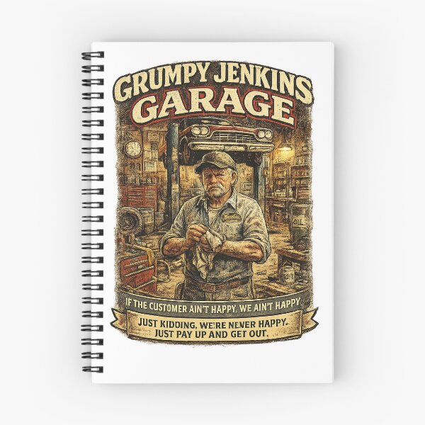 Item preview, Grumpy Jenkins Garage — Just Pay Up and Get Out designed and sold by LostHillbilly's Parody Palace.