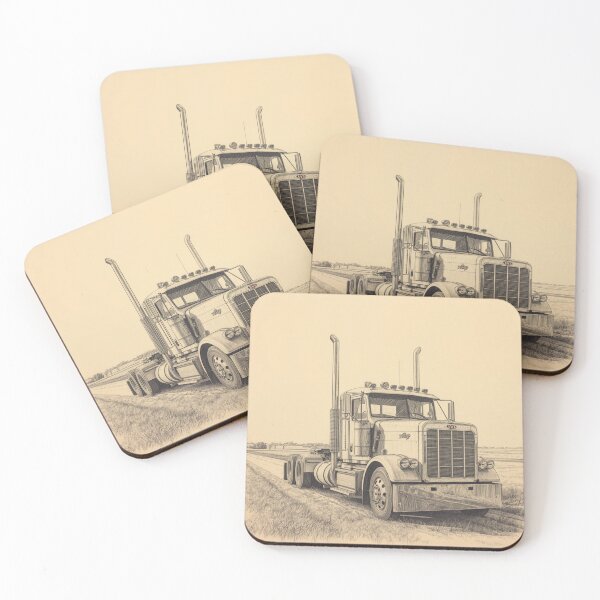 Item preview, Classic Square Truck – Hand Drawn Pencil Sketch Art designed and sold by Art-Design-EM.