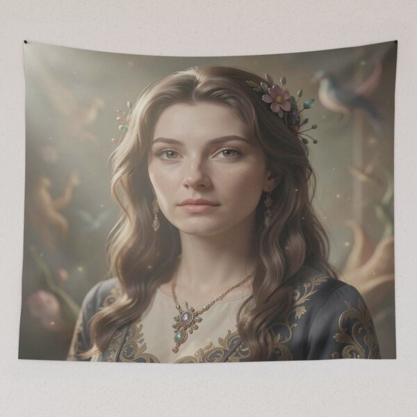 Item preview, 5D hypermodern female portrait with diffused light and elegant modern art fusion designed and sold by FotoworldEdel.
