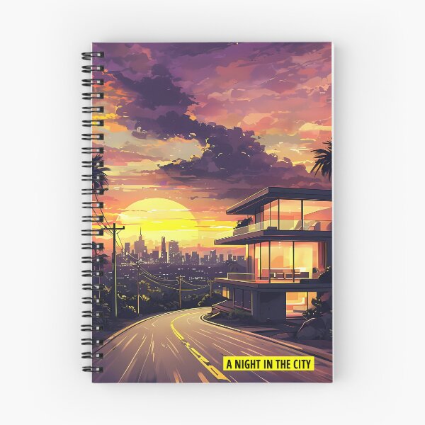 Item preview, A NIGHT IN THE CITY - Modern Vice Villa Sketch designed and sold by Modern Nest Art.