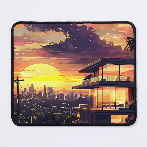 Item preview, A NIGHT IN THE CITY - Modern Vice Villa Sketch designed and sold by Modern Nest Art.