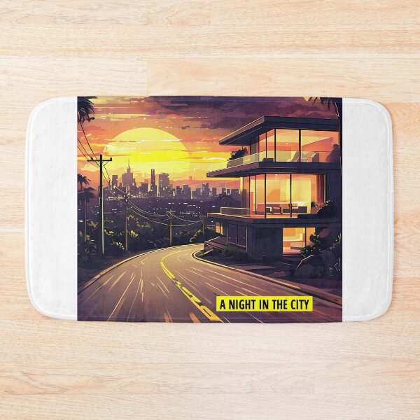 Item preview, A NIGHT IN THE CITY - Modern Vice Villa Sketch designed and sold by Modern Nest Art.