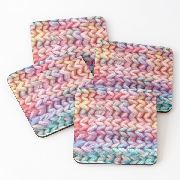 Item preview, Pastel Rainbow Chunky Knit Stripe Photo Texture designed and sold by DigitaICraft.