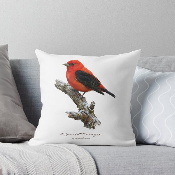 Item preview, Scarlet Tanager on Snowy Branch designed and sold by Takeda-art.