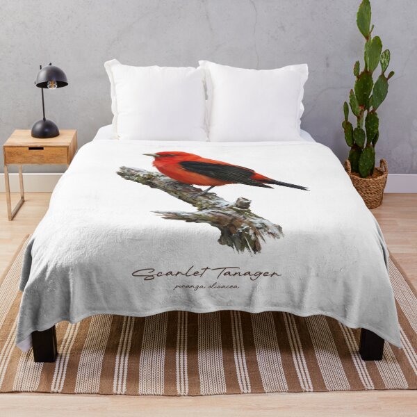 Item preview, Scarlet Tanager on Snowy Branch designed and sold by Takeda-art.