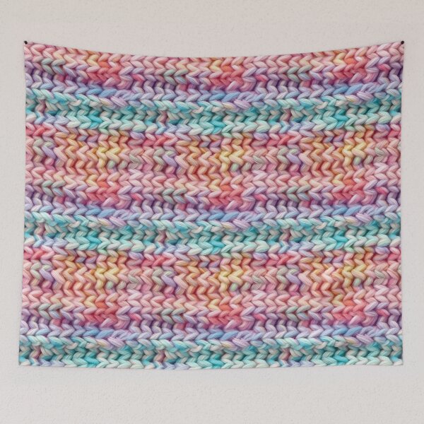 Item preview, Pastel Rainbow Chunky Knit Stripe Photo Texture designed and sold by DigitaICraft.