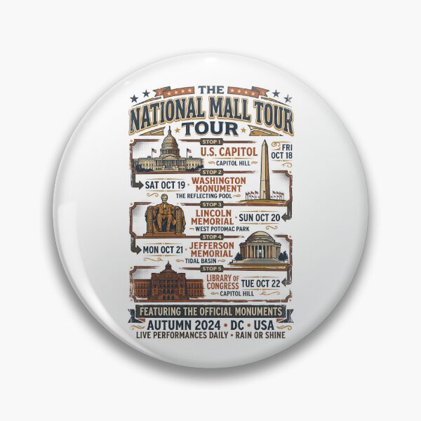 Item preview, The National Mall Tour Autumn 2024 Washington DC Monument Design designed and sold by Fenay Designs.