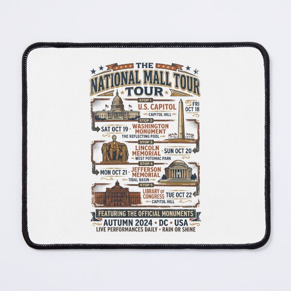 Item preview, The National Mall Tour Autumn 2024 Washington DC Monument Design designed and sold by Fenay Designs.