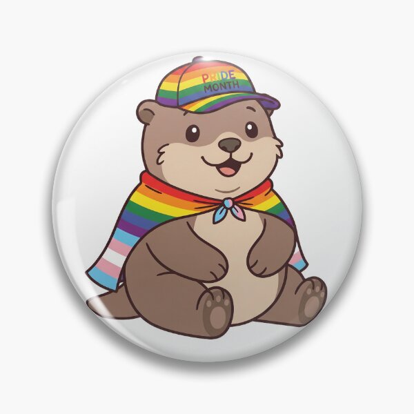Item preview, Cute Sea Otter Pride - Aesthetic Rainbow Hat & Transgender Cape Art designed and sold by Wittylayer.